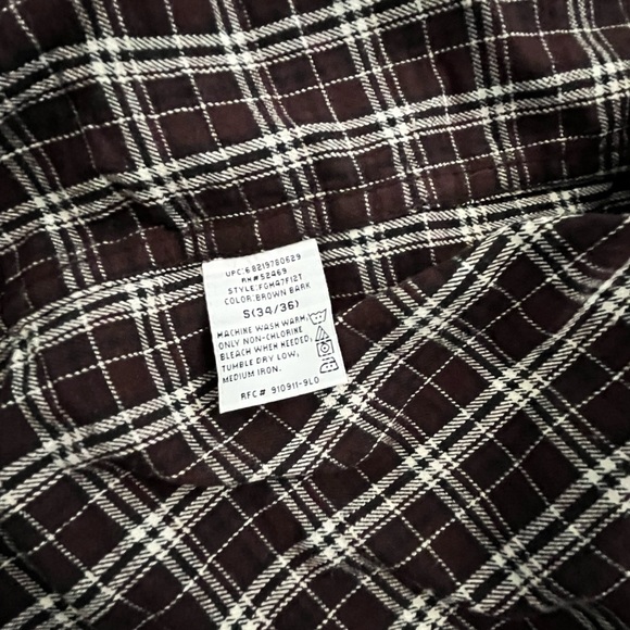 Faded Glory Brown Mens Flannel size small 32/34 - Picture 4 of 4